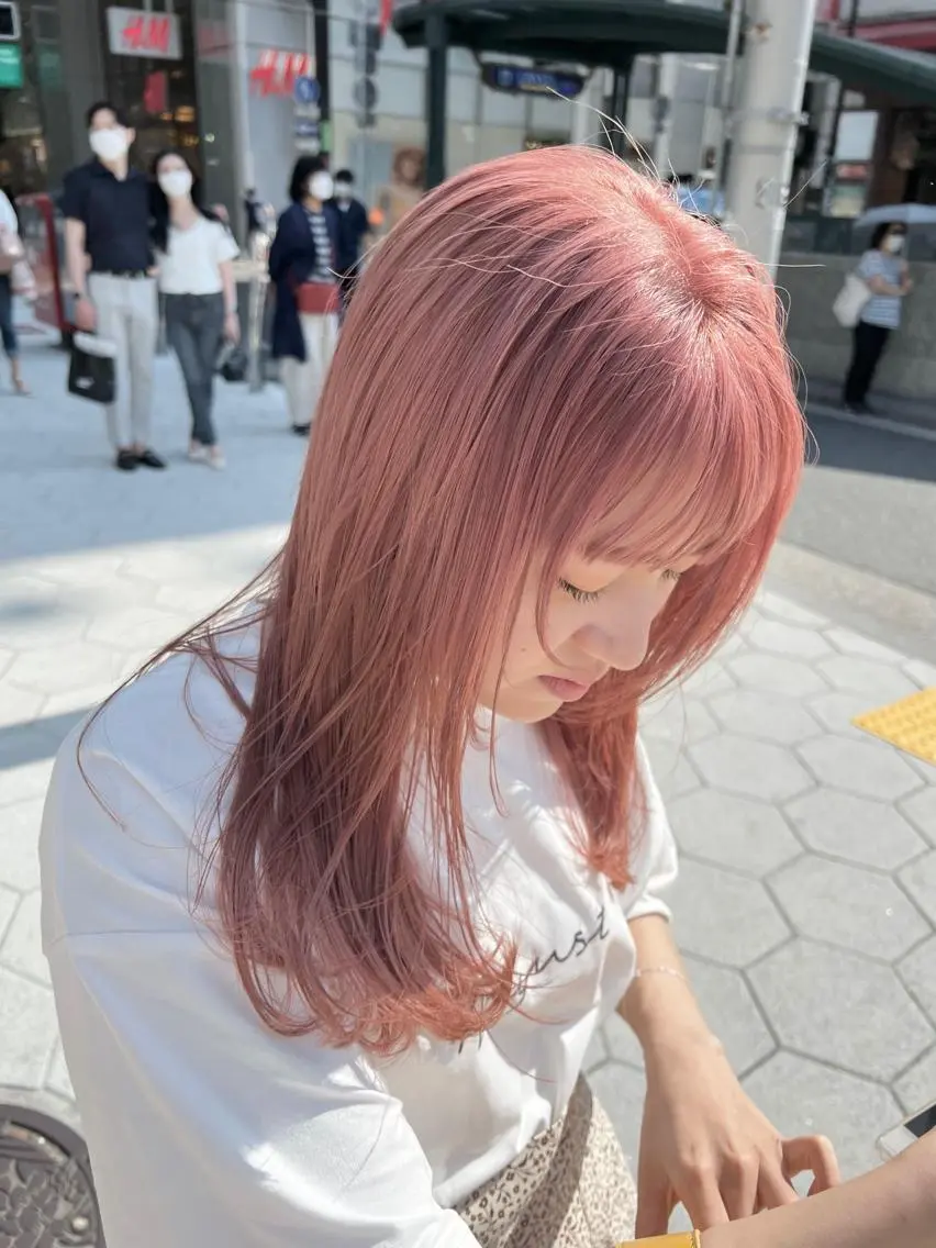 ロング カラー 谷町/Le'a /竹原しおなのヘアスタイル