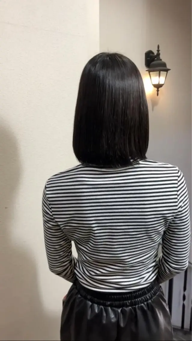 ミディアム くせ毛 髪質改善 縮毛矯正 wa daのヘアスタイル