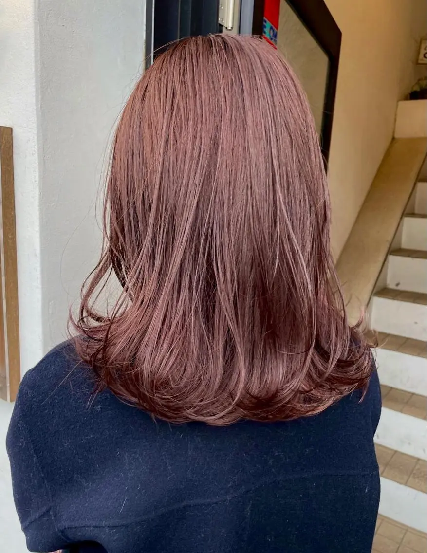 ミディアム カラー ヘアアレンジ ブリーチ ダブルカラー ブリーチなしカラー ピンクカラー 💐メンズ特化× パーマ💐早坂駆留のヘアスタイル
