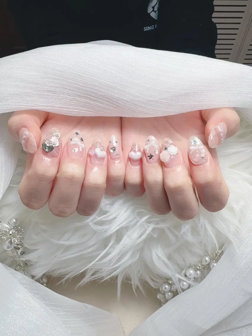 ネイル 成人式 ジェルネイル マグネットネイル 大理石ネイル(マーブル) 持ち込み ハンドネイル k.bi nailsalonのネイルデザイン
