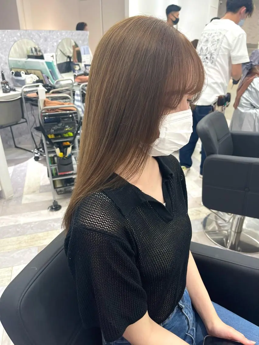 ロング カラー 店長 MANAMI 艶カラー／骨格ボブのヘアスタイル
