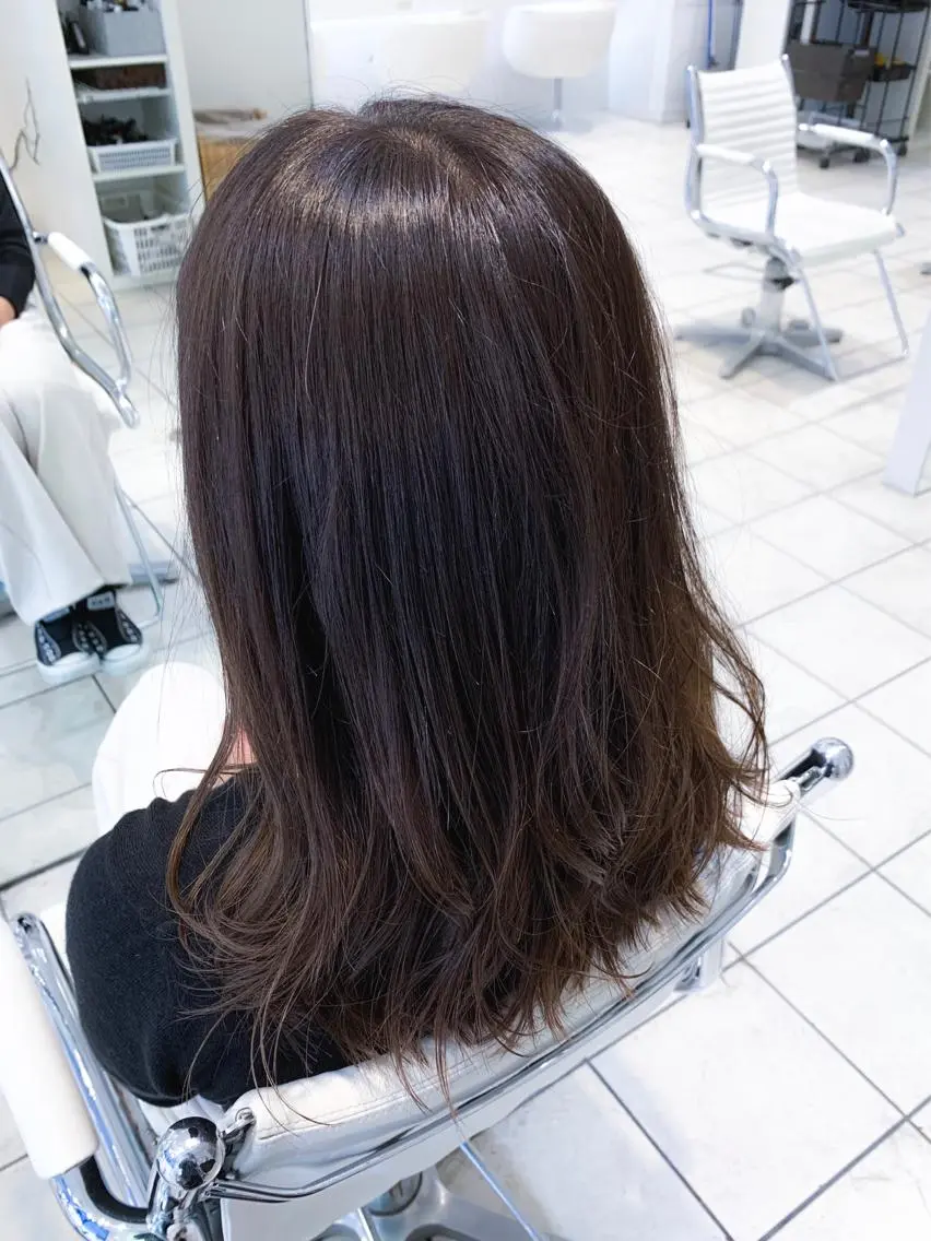 セミロング カラー ヘアアレンジ ブラウンカラー ナチュラルブラウン カット ヘアカラー トリートメント 地毛風ストレート/ 髪質改善/榎本流行のヘアスタイル
