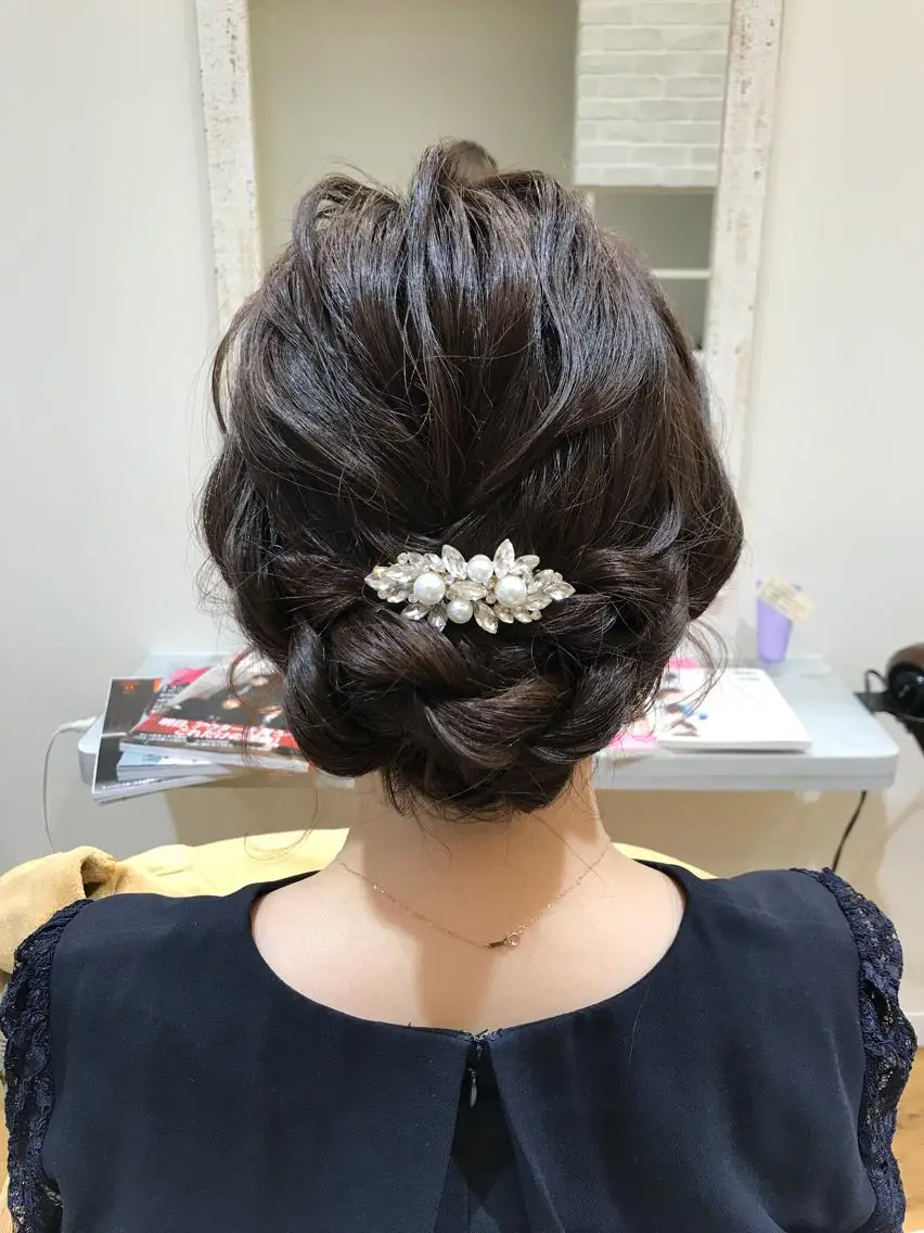 ミディアム ヘアアレンジ 似合わせレイヤー/ 美髪縮毛矯正/ミナエのヘアスタイル