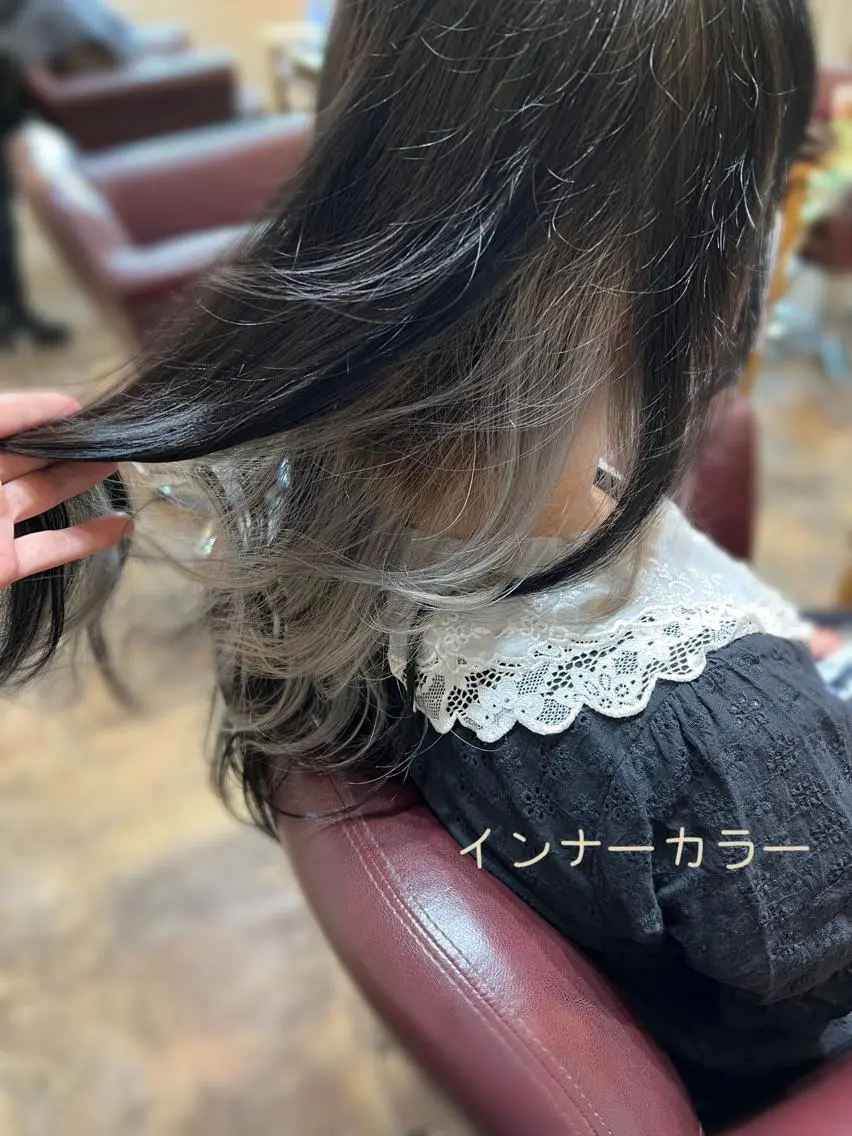 ロング カラー カット ヘアカラー みやもと まなみのヘアスタイル