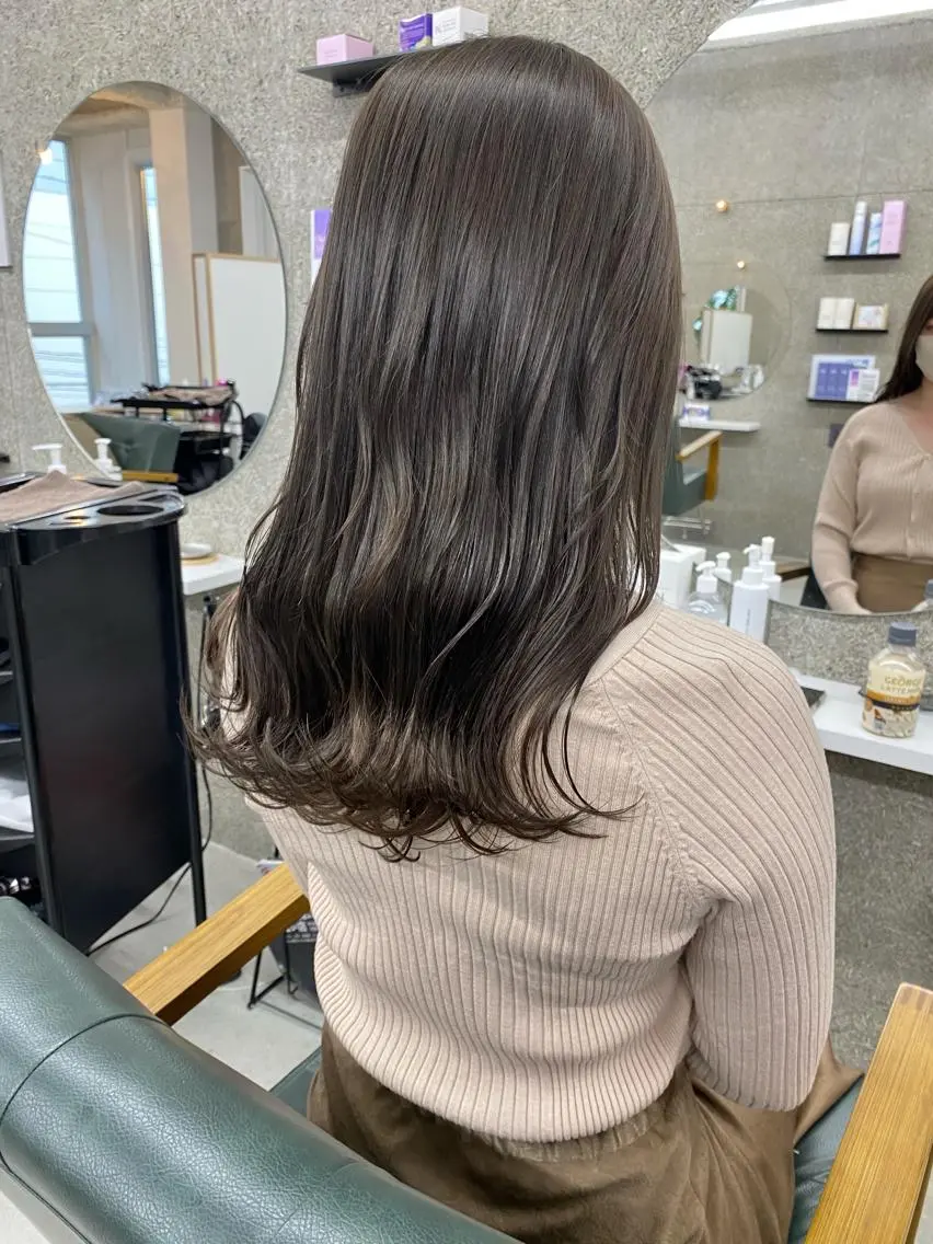 セミロング カラー ヘアカラー トリートメント 八谷 将平のヘアスタイル