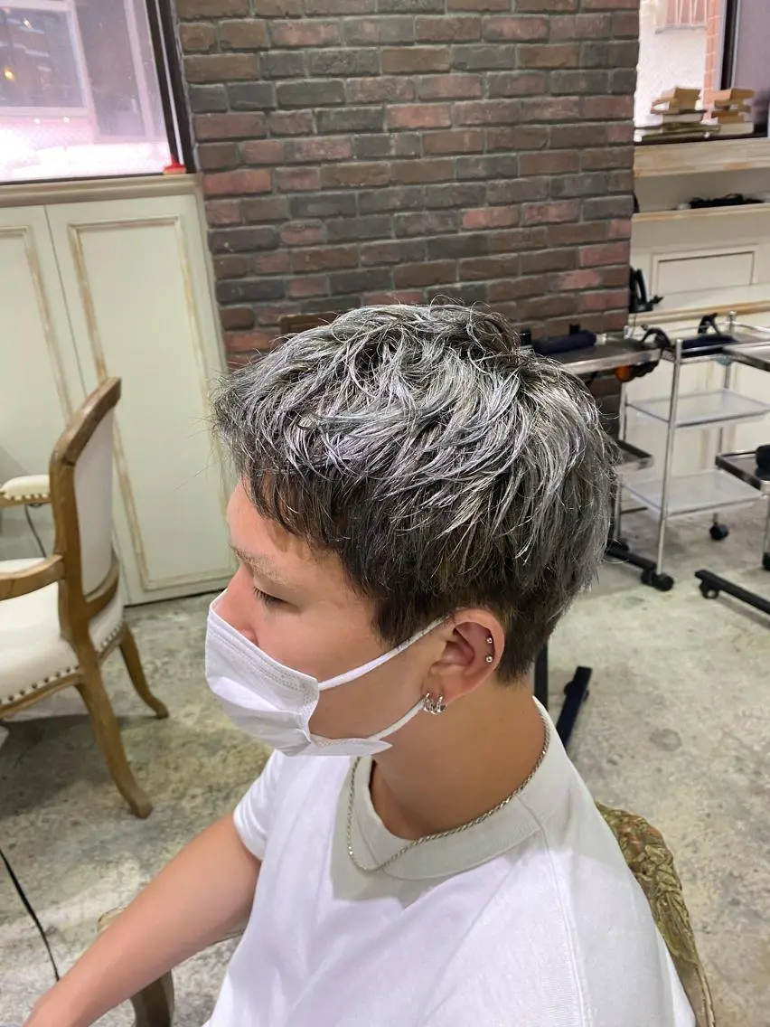 メンズ 美髪矯正 透明感 カラー⭐️ユウキのヘアスタイル