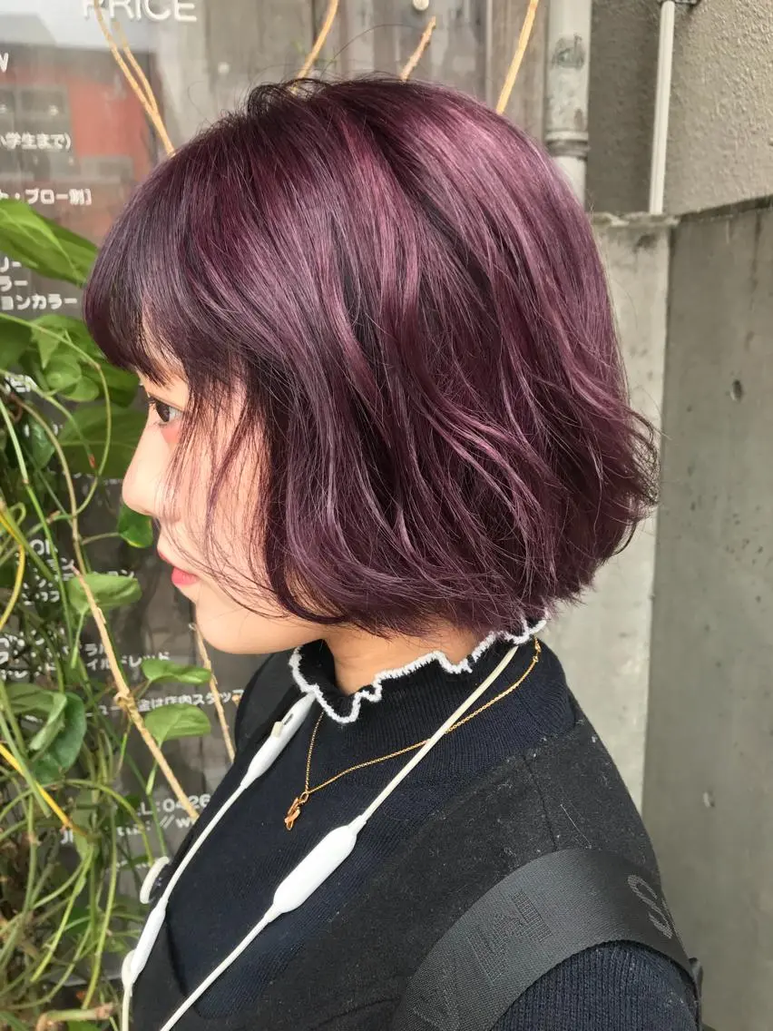 ショート カラー mana 暖色カラーカットのヘアスタイル