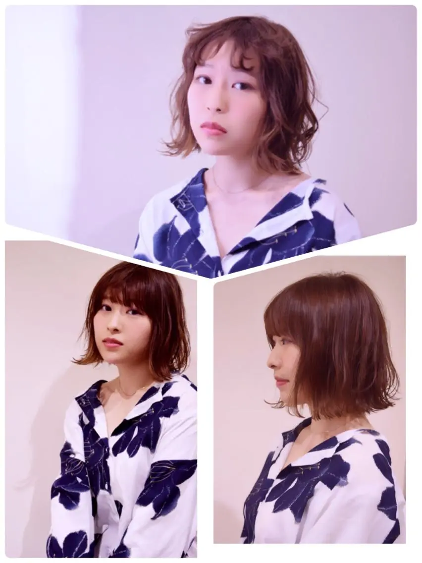 ミディアム カラー パーマ アザマ　ヤスカツ _rosso 川口のヘアスタイル