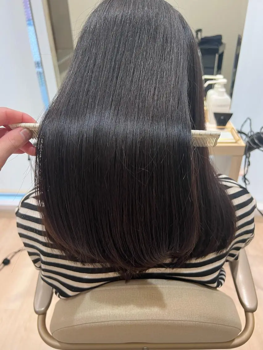 セミロング カラー トリートメント 外国人対応 佐久間のヘアスタイル