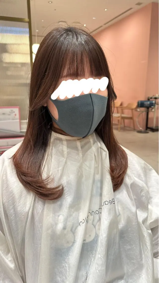 ミディアム レイヤーカット 🍑韓国風レイヤー 🍑莉子のヘアスタイル