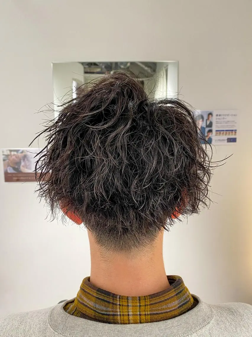 ミディアム パーマ メンズ 【川西能勢口駅1分】 木村　翔乃佑のヘアスタイル