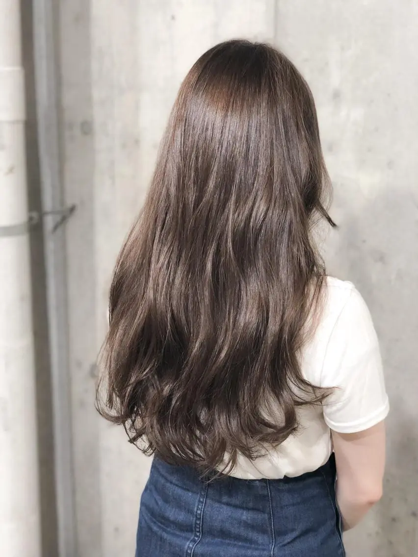 ロング カラー ベージュカラー ココアベージュ 北條 優輝のヘアスタイル