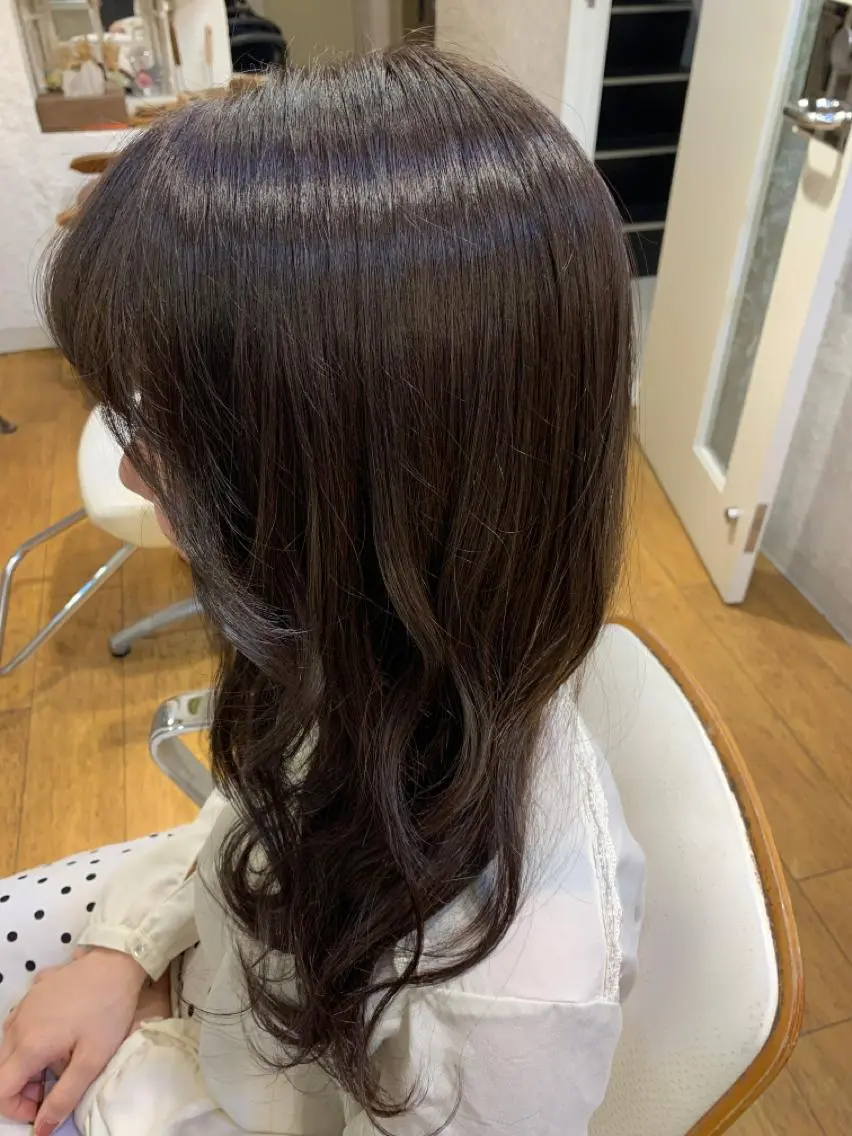 ロング カラー ブルーカラー カット ヘアカラー トリートメント katsuya hiroのヘアスタイル
