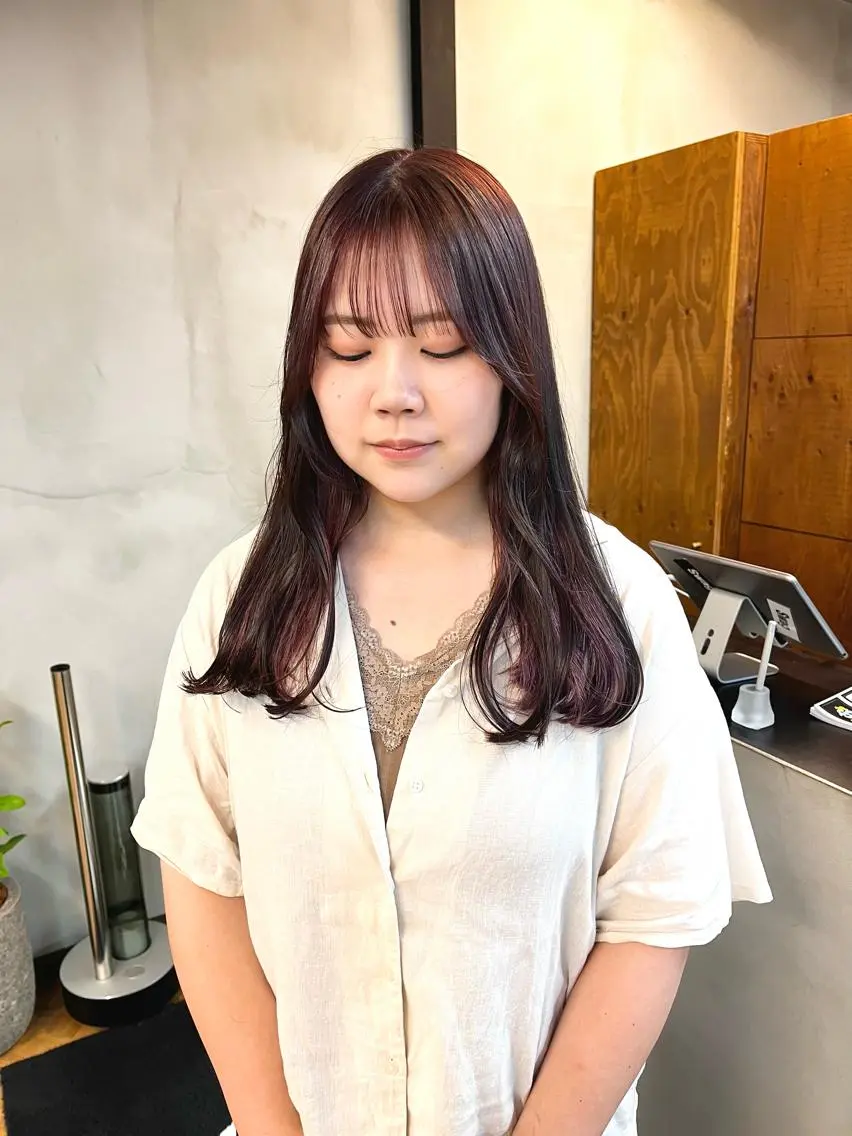 ロング カラー ヘアアレンジ ブリーチ ダブルカラー ブリーチなしカラー カット ヘアカラー ena/ブリーチなし 透明感・レイヤー🎀のヘアスタイル