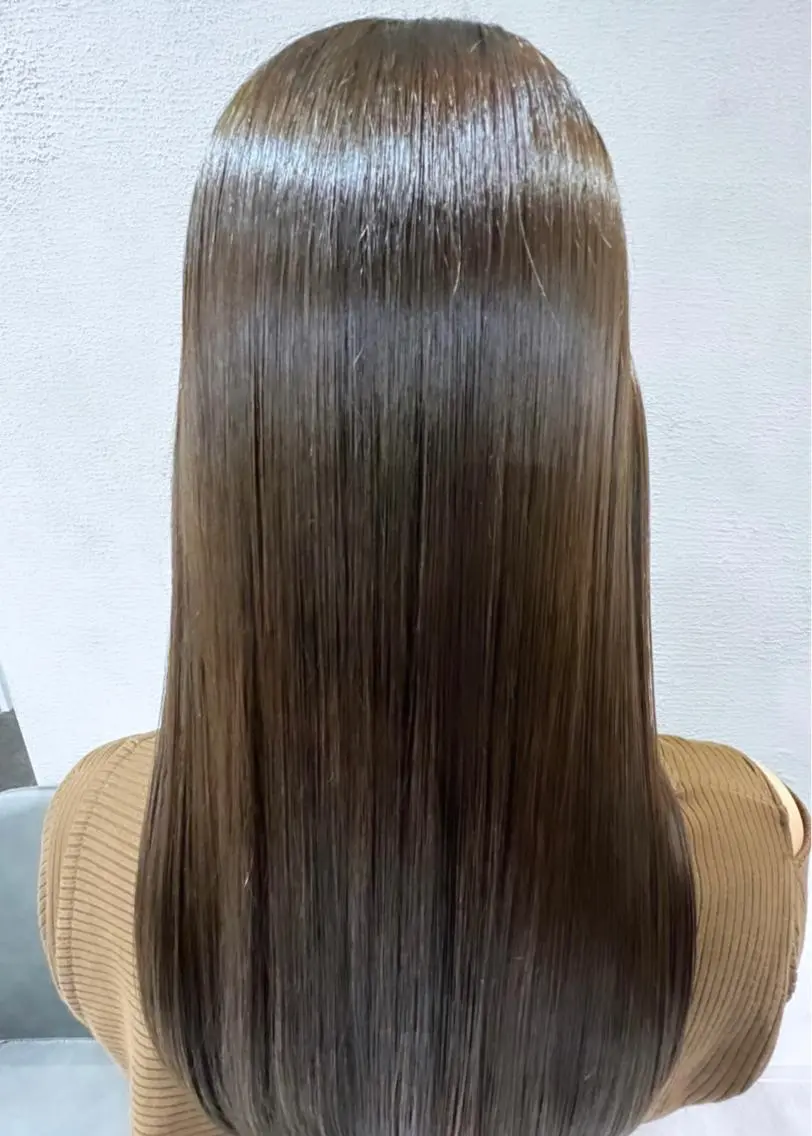ロング カット ヘアカラー 縮毛矯正 トリートメント ❣️韓国/髪質改善 🫧yamato👑のヘアスタイル