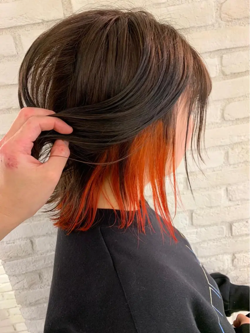 ミディアム カット ヘアカラー トリートメント ハイトーン/ 髪質改善/垣尾颯大のヘアスタイル