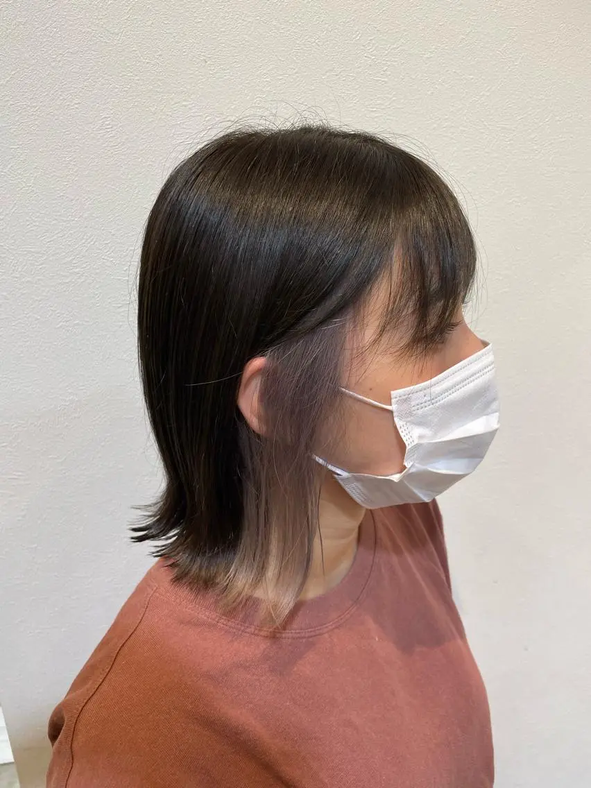 ショート カラー グレージュ オリーブグレージュ オリーブグレー 髪質改善/レイヤー /ボブ/中村莞太朗のヘアスタイル