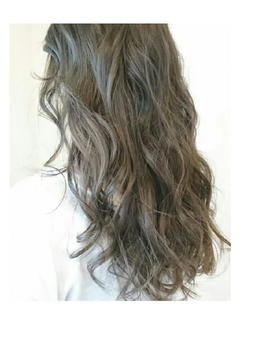 ロング カラー アッシュ ラベンダーカラー ラベンダーアッシュ RU RIのヘアスタイル
