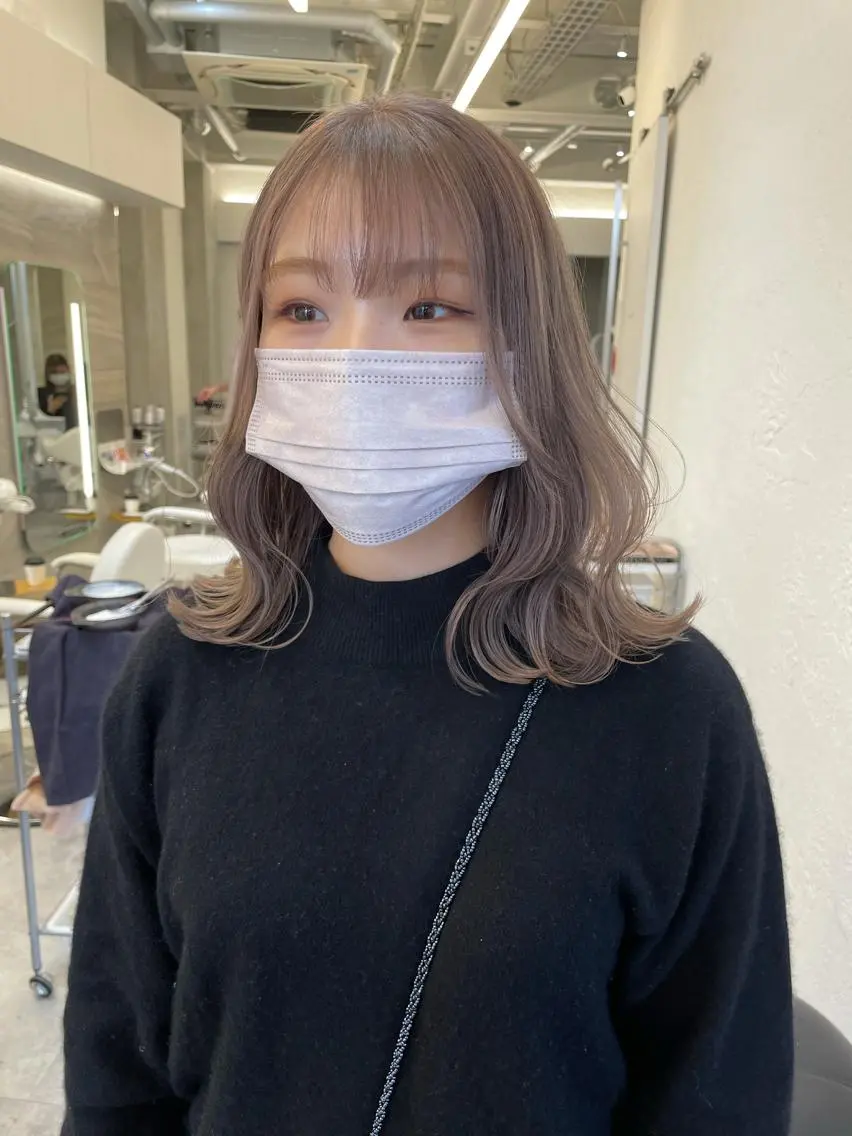 ミディアム カラー ヘアアレンジ カット ヘアカラー トリートメント ヘアセット 🍃柔らか透け髪 /表参道/瑞希🍃のヘアスタイル