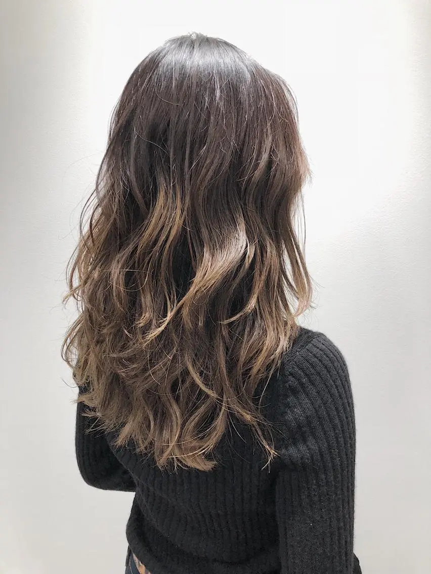 セミロング カラー カット無料/髪質改善 髪質根本改善/艶髪のヘアスタイル