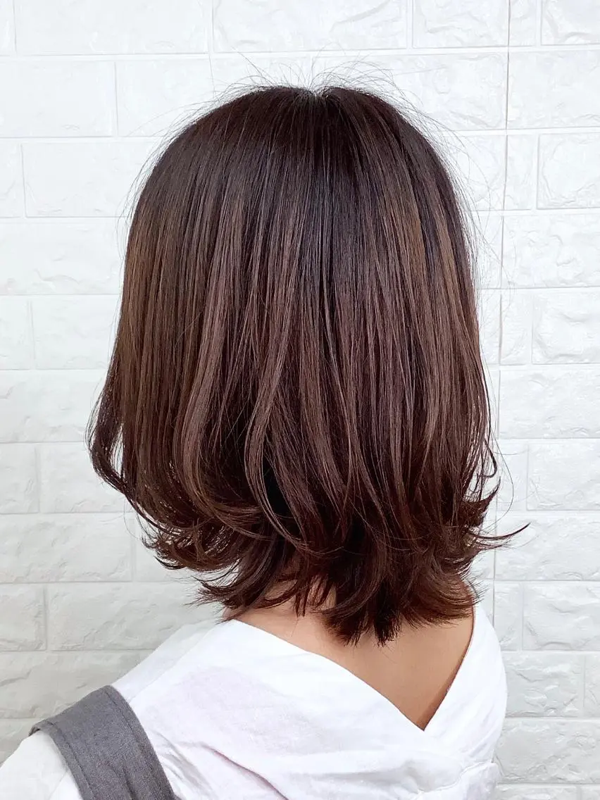 ミディアム カラー 髪質改善縮毛矯正 美容師✂️山崎竜二のヘアスタイル