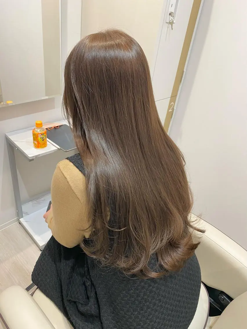 ロング ヘアカラー トリートメント 似合わせ艶髪カラー ❤️ハダユミのヘアスタイル