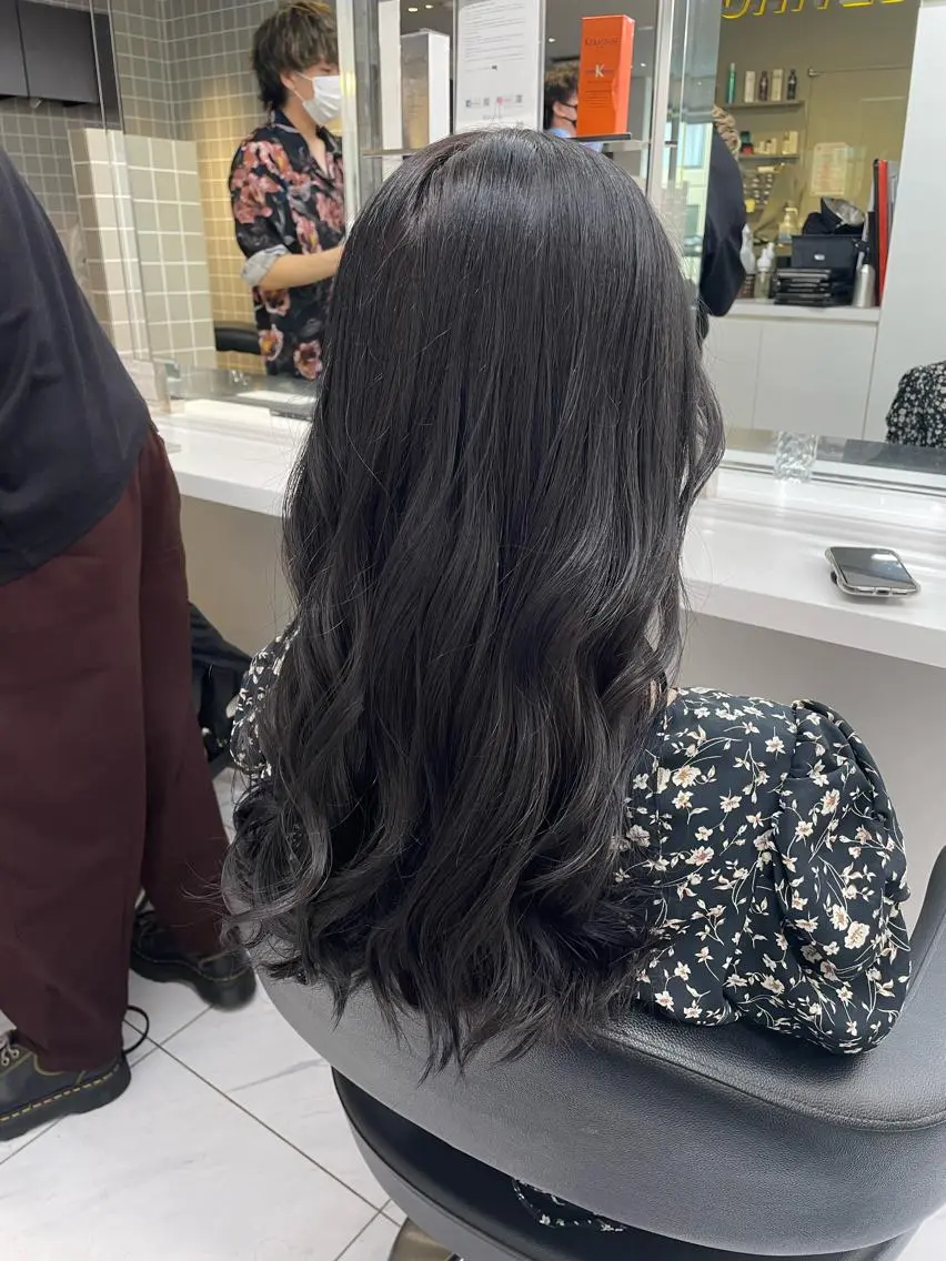 ミディアム カラー パーマ ヘアアレンジ キッズ ネイル マツエク・マツパ アイブロウ ヘアカラー 🦋縮毛/韓国レイヤ ー/透明感カラー🦋のヘアスタイル