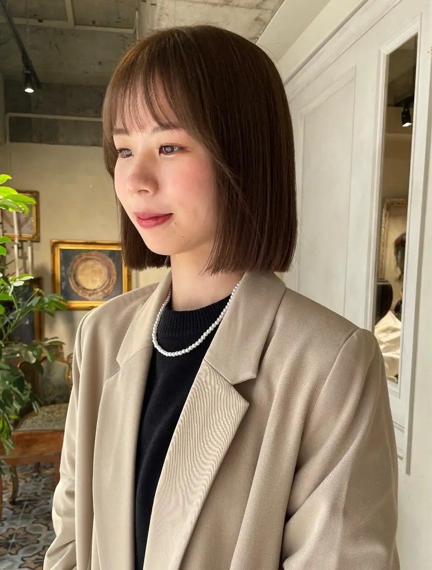 ミディアム カラー ベージュカラー カット ヘアカラー トリートメント ベージュ🤎透明感 カラー🤎anriのヘアスタイル