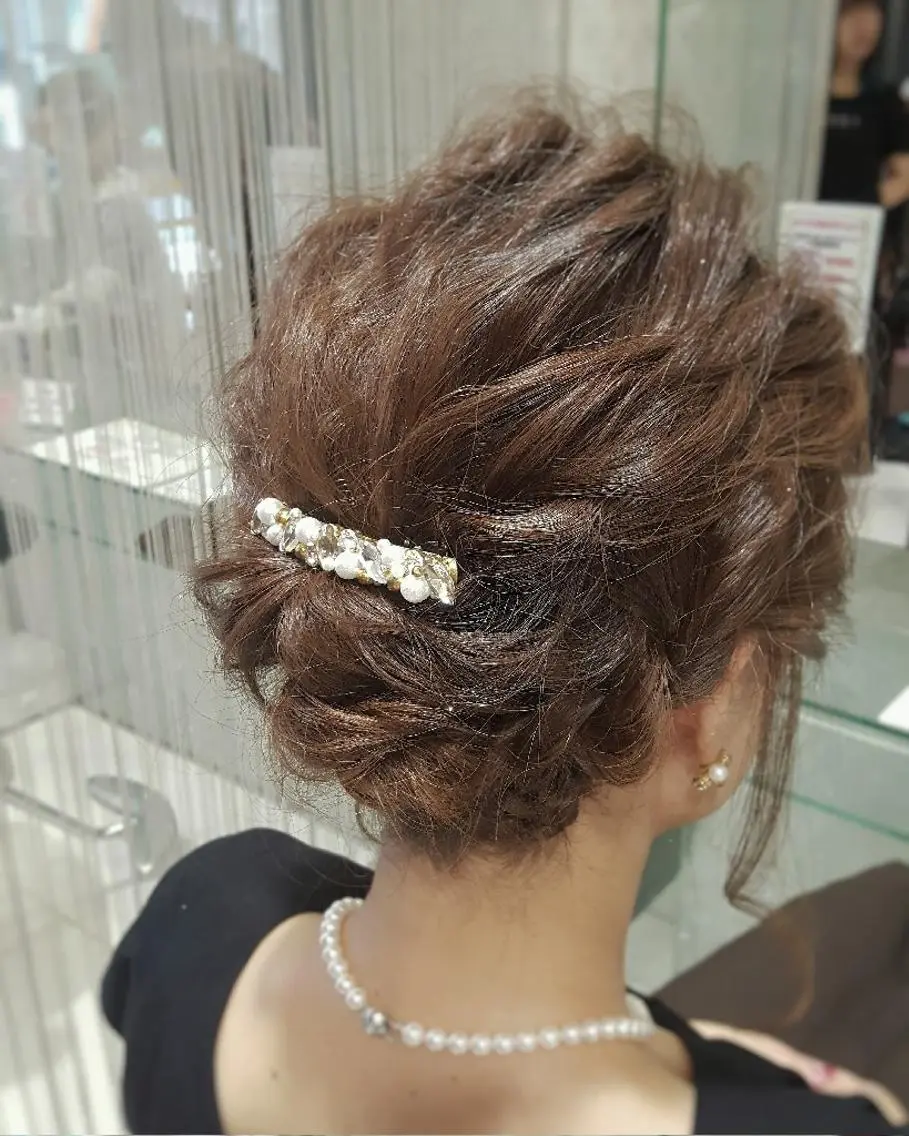 ミディアム ヘアアレンジ ボブ 秋山 幸太のヘアスタイル