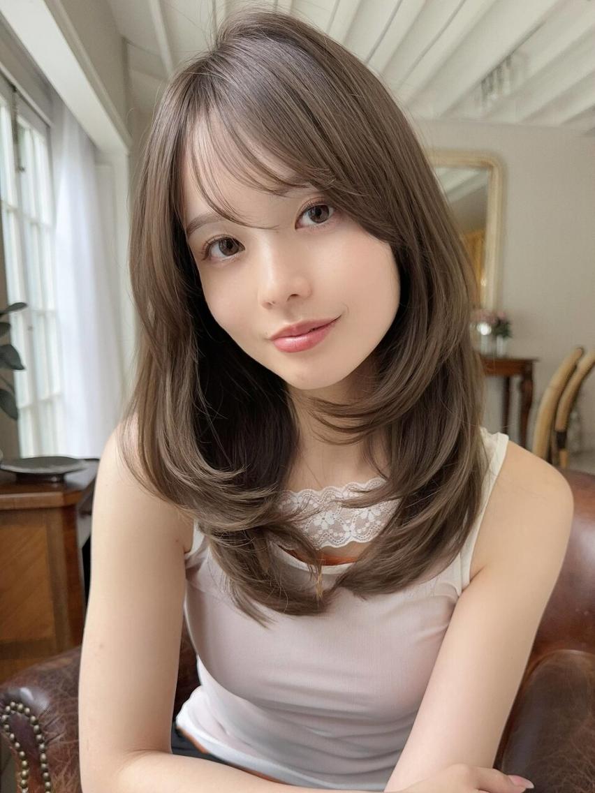 ミディアム くせ毛のお悩み相談 Ryo🐕のヘアスタイル