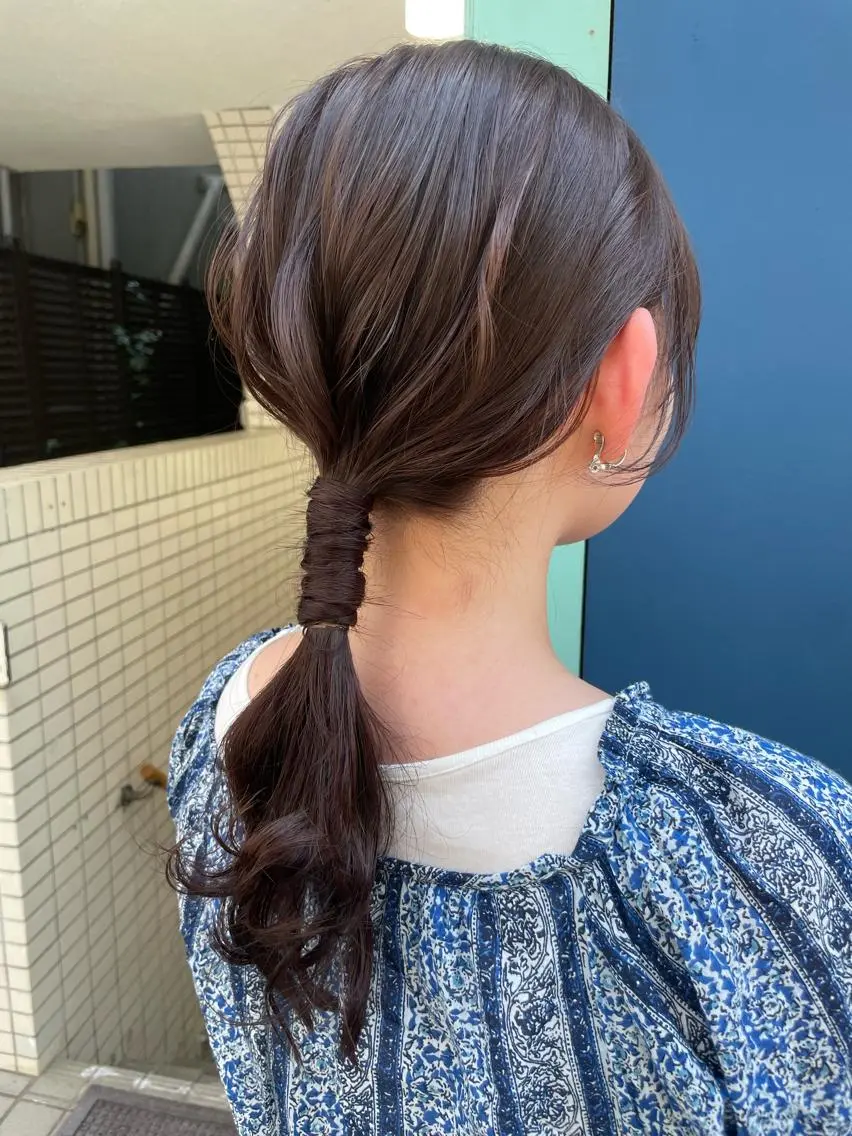 セミロング ヘアアレンジ ヘアセット 小原 慧美のヘアスタイル