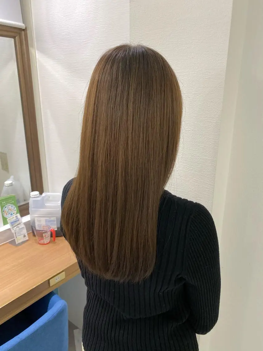 セミロング カット ヘアカラー トリートメント レイヤーカット /透明感カラー西田のヘアスタイル