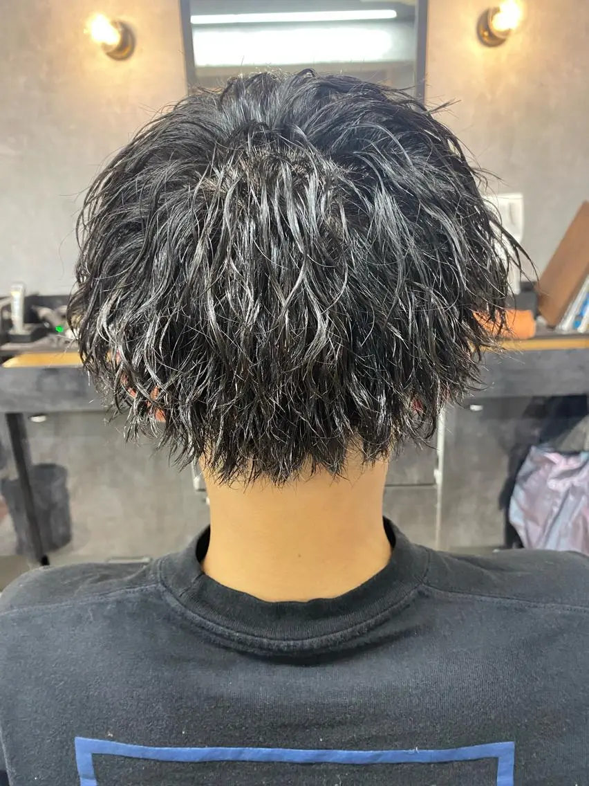 ショート パーマ メンズ メンズパーマ ツイストスパイラル/ メンズ特化/中川誠也のヘアスタイル