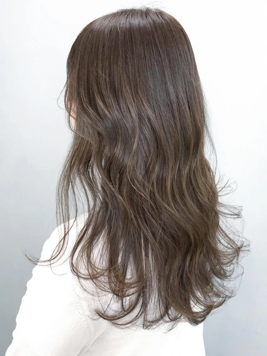 セミロング カラー パーマ ヘアアレンジ アッシュ ベージュカラー ITbyALBUM 浦和店のヘアスタイル