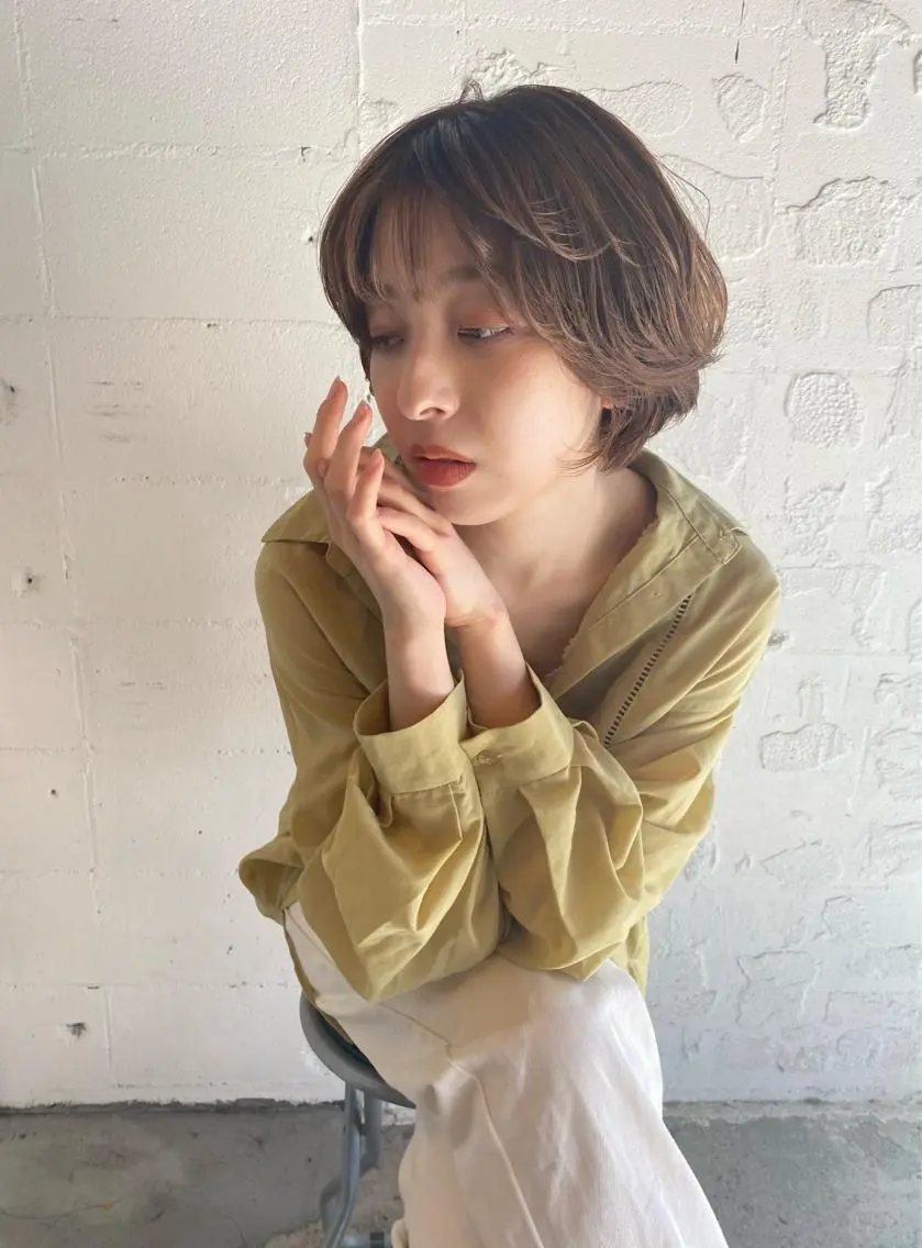 ショート カラー 柔らかいcolor 🌿harukaのヘアスタイル