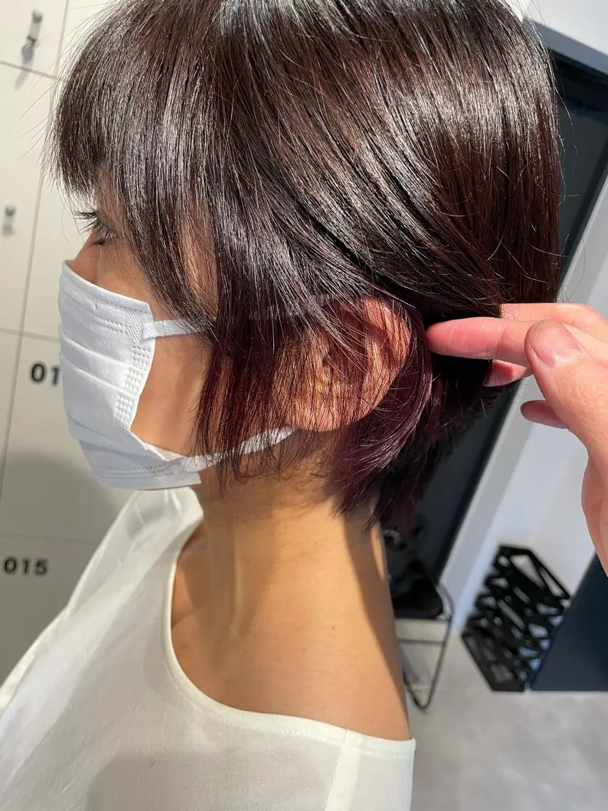 ショート カラー レイヤー×髪質改善 ×透明感/杉田 圭のヘアスタイル