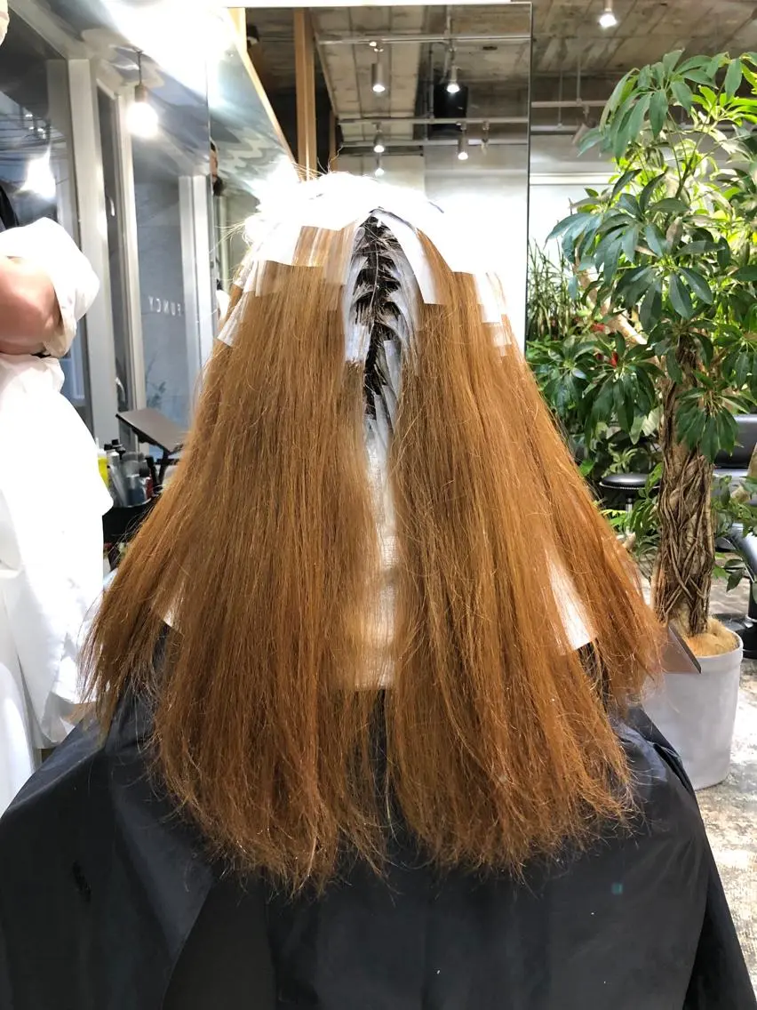 ロング カラー ブリーチ 北花田美容師🍃村尾 光太/むらのヘアスタイル
