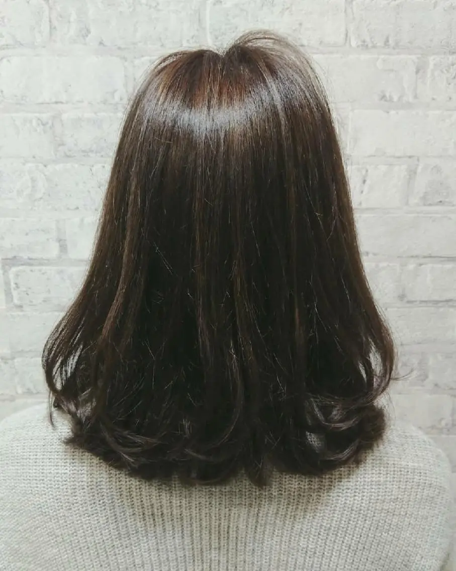 ミディアム カラー ヘアアレンジ ハイライトカラー ボブ ハイライト カット ヘアカラー トリートメント 秋山 幸太のヘアスタイル