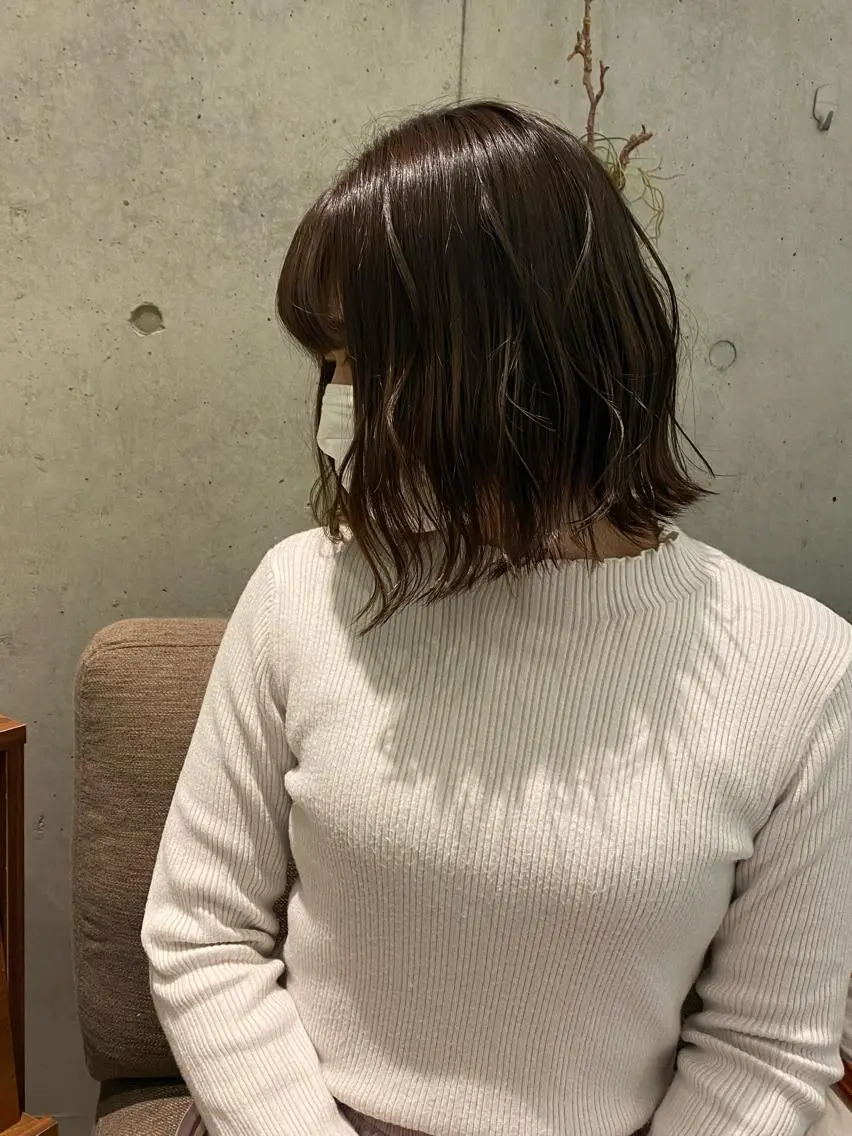 ミディアム カラー ベージュカラー ラベンダーカラー ラベンダーベージュ 鈴木 愛美☃のヘアスタイル