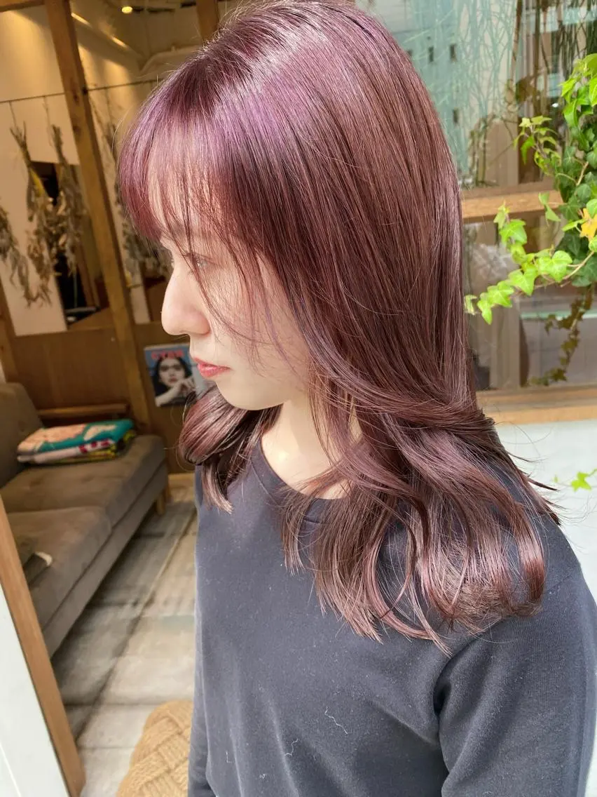 セミロング カラー カット ヘアカラー トリートメント ENIF ヤマグチアツコのヘアスタイル