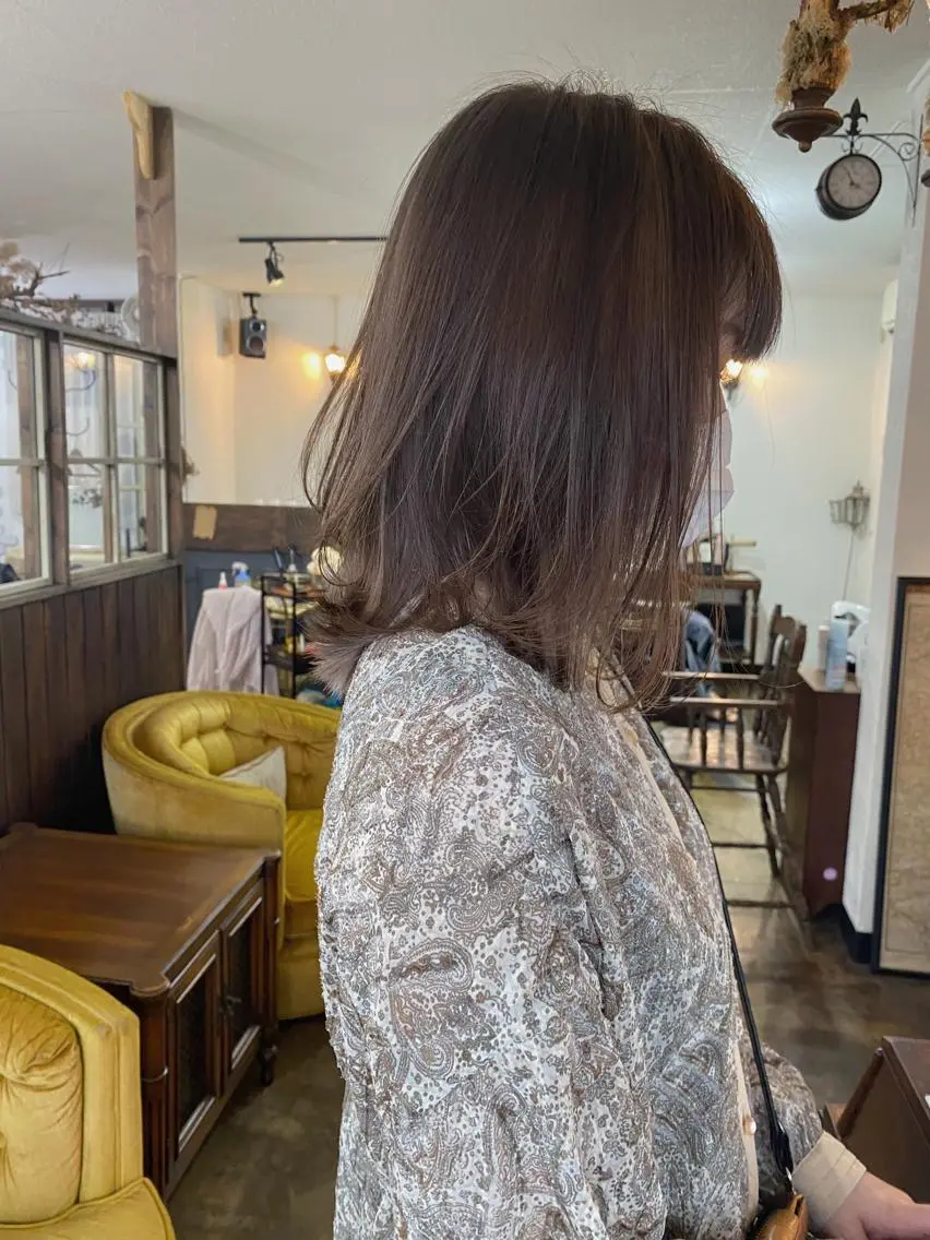 ミディアム パープルカラー ヘアカラー トリートメント miloc🫧 MOMOYOのヘアスタイル