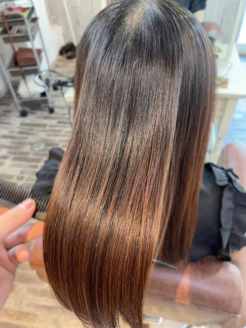 セミロング 柏原 輝明のヘアスタイル