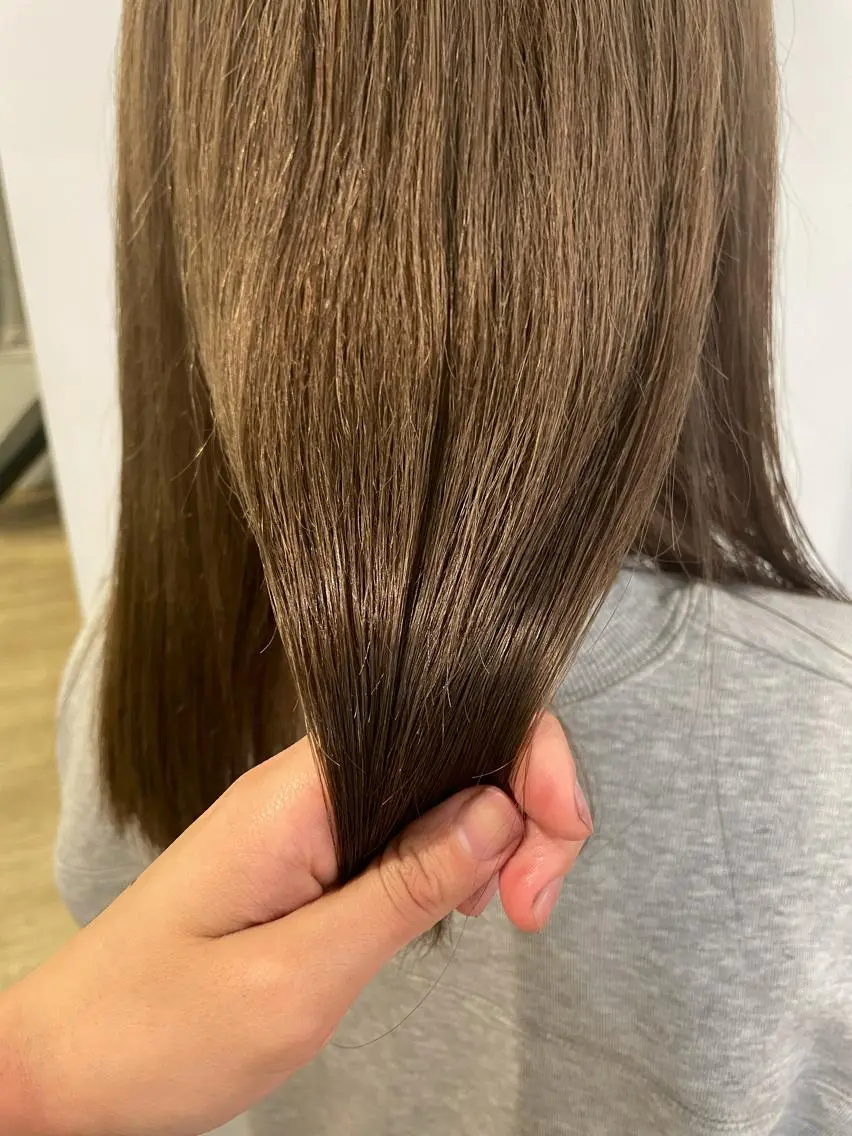 カラー ベージュカラー 大迫 江梨のヘアスタイル