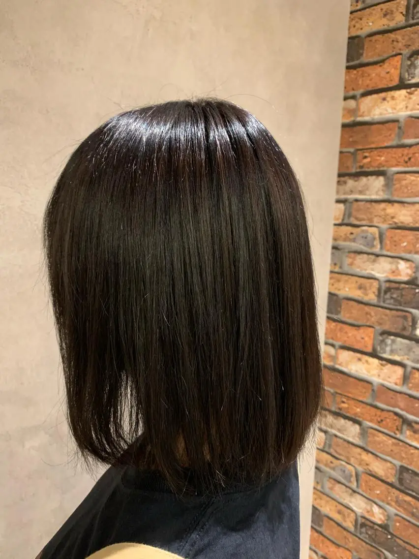 ミディアム カラー 縮毛矯正 サケモト ユウジのヘアスタイル