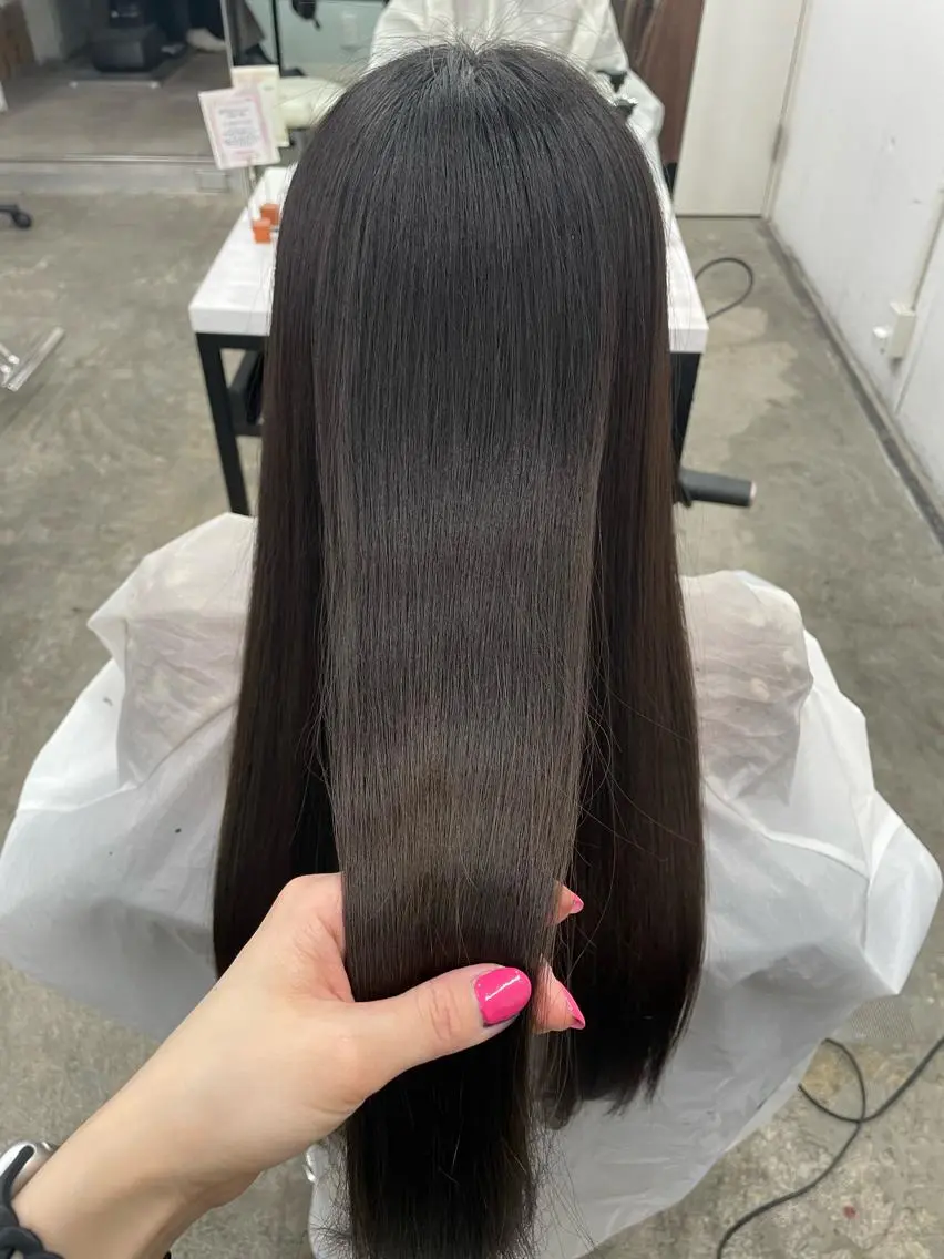 ロング カラー バレイヤージュ ミストバング ブラウンカラー ダークブラウン ダブルカラー ヘアカラー トリートメント ヘッドスパ 🧡艶髪/エクステ 🫧🧡YUKI❄️のヘアスタイル