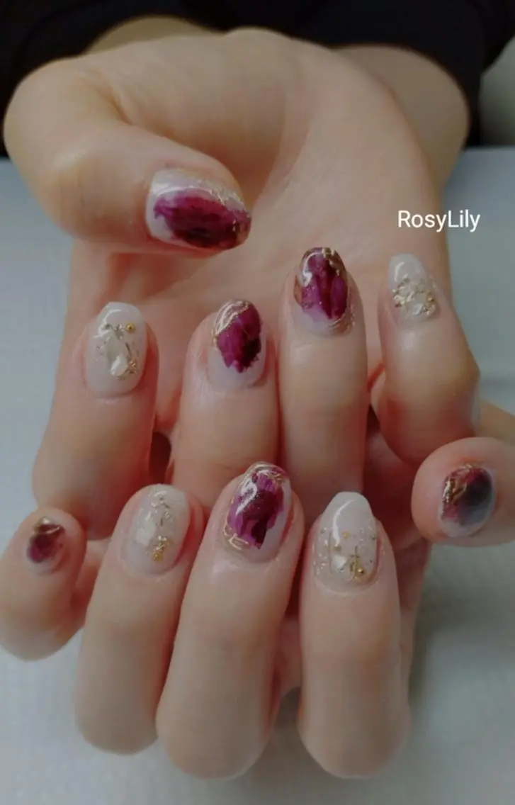 ネイル 持ち込み プライベートサロン Rosy Lilyのネイルデザイン