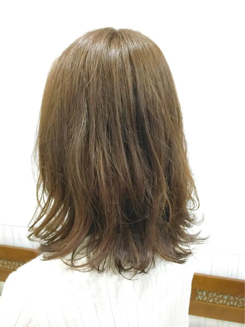 ミディアム カラー パーマ ベージュカラー Rise Heart 中村 裕介のヘアスタイル