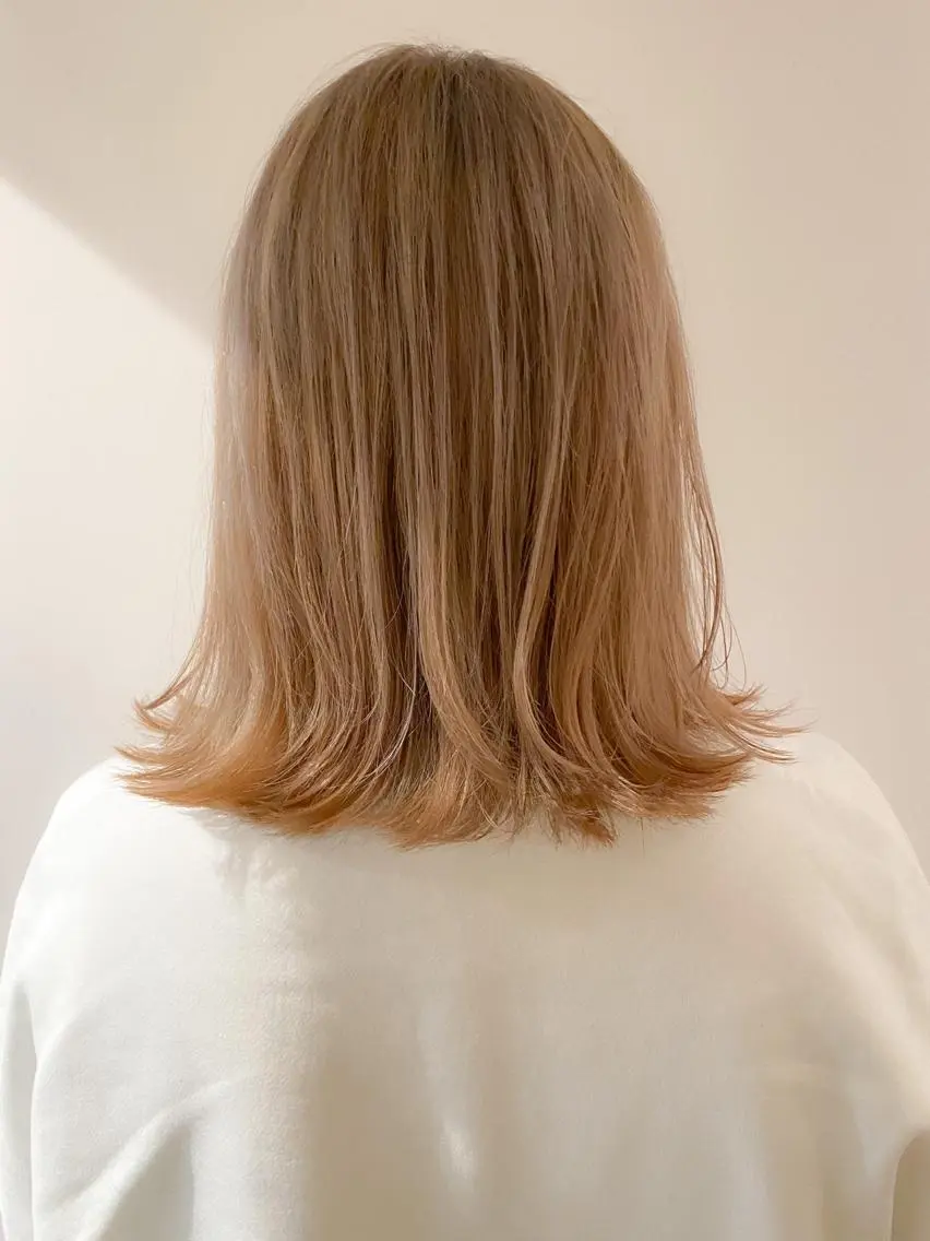 ミディアム カラー 中屋恵美⁑透明感 カラー⁑ナチュラルのヘアスタイル