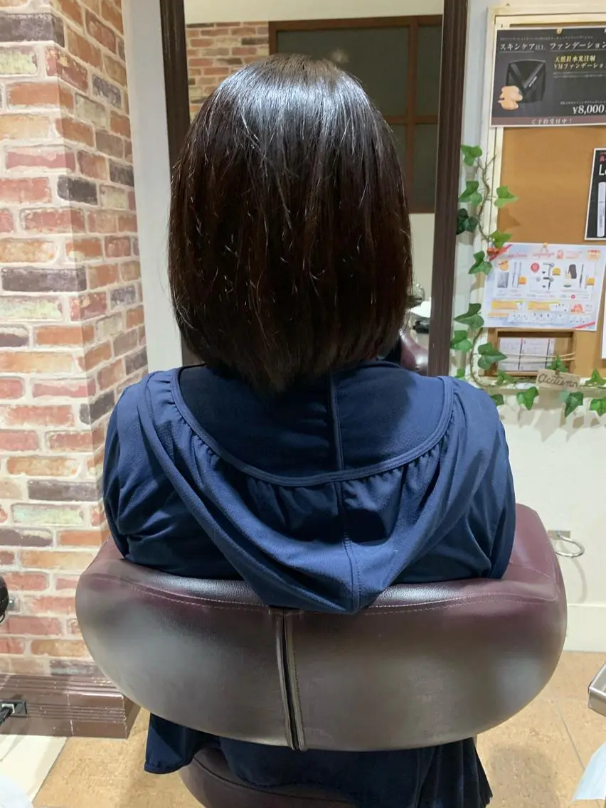 ミディアム 永瀬 恵のヘアスタイル