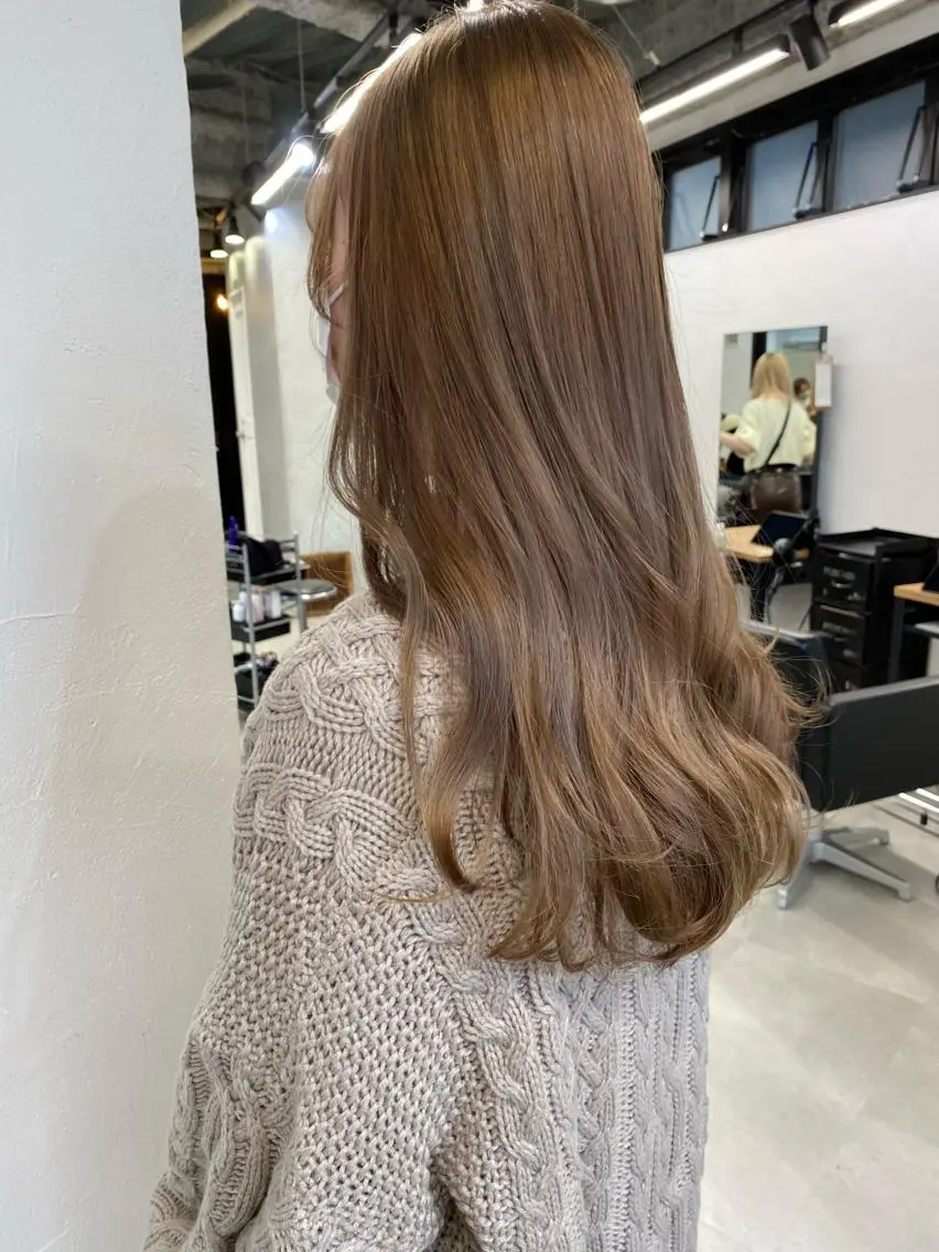 ロング カラー ヘアアレンジ ブリーチダブルカラー 元町三宮/三ノ宮のヘアスタイル